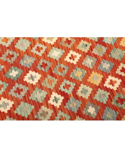 Tappeto Kilim Afghanistan marrone rosso 207x288