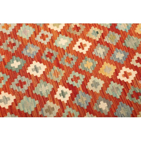 Tappeto Kilim Afghanistan marrone rosso 207x288