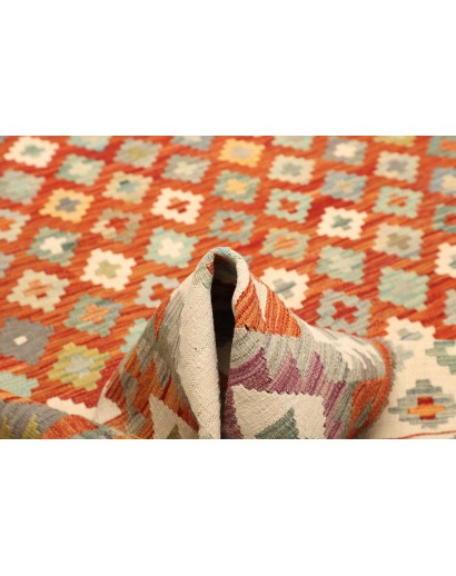 Tappeto Kilim Afghanistan marrone rosso 207x288
