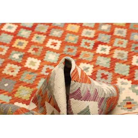Tappeto Kilim Afghanistan marrone rosso 207x288