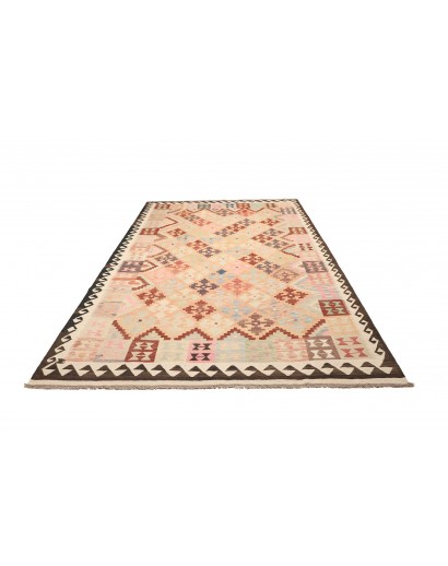 Tappeto Kilim Afghanistan marrone azzurro 200x297