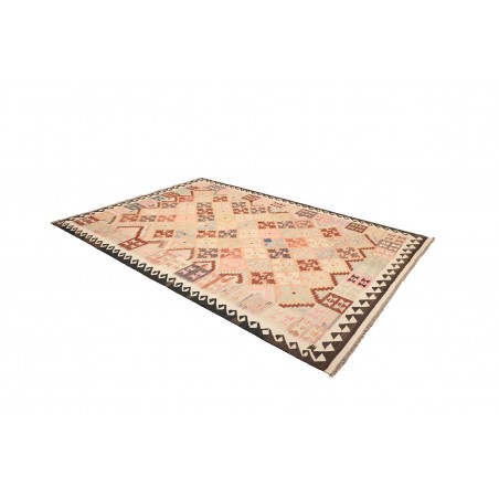 Tappeto Kilim Afghanistan marrone azzurro 200x297