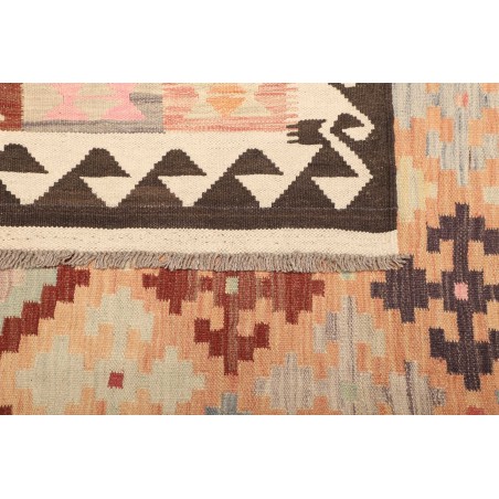 Tappeto Kilim Afghanistan marrone azzurro 200x297