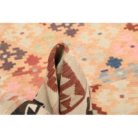 Tappeto Kilim Afghanistan marrone azzurro 200x297