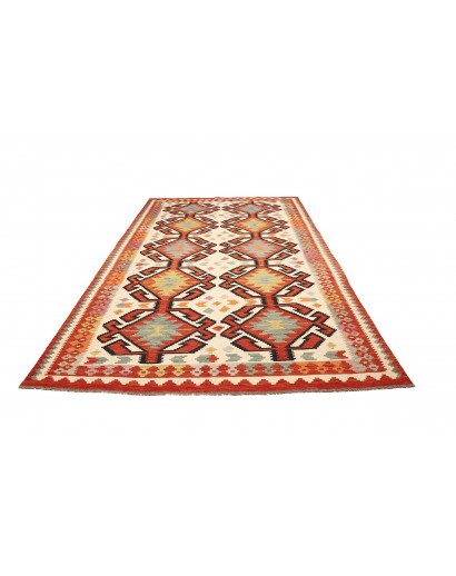 Tappeto Kilim Afghanistan giallo marrone 198x298