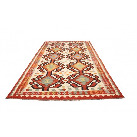 Tappeto Kilim Afghanistan giallo marrone 198x298