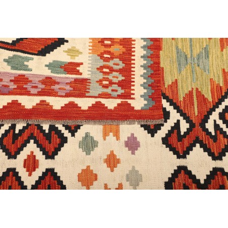 Tappeto Kilim Afghanistan giallo marrone 198x298