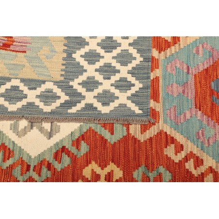 Tappeto Kilim Afghanistan marrone rosso 206x308