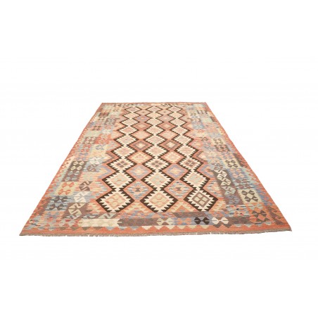 Tappeto Kilim Afghanistan marrone verde 202x296