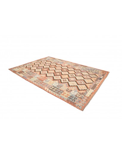 Tappeto Kilim Afghanistan marrone verde 202x296