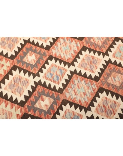 Tappeto Kilim Afghanistan marrone verde 202x296