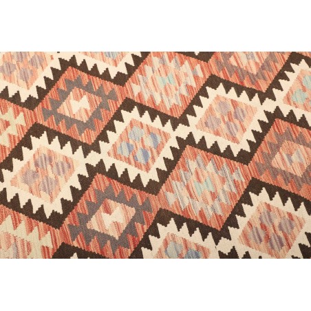 Tappeto Kilim Afghanistan marrone verde 202x296