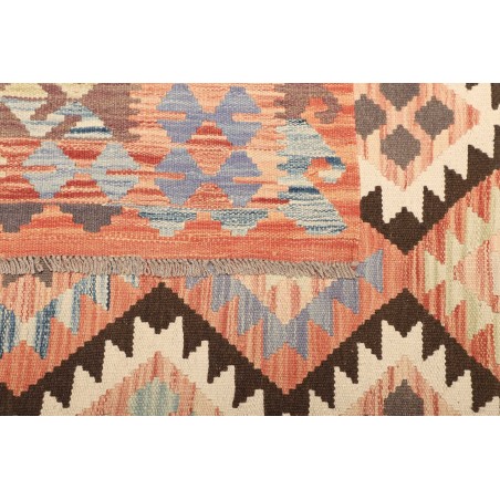 Tappeto Kilim Afghanistan marrone verde 202x296
