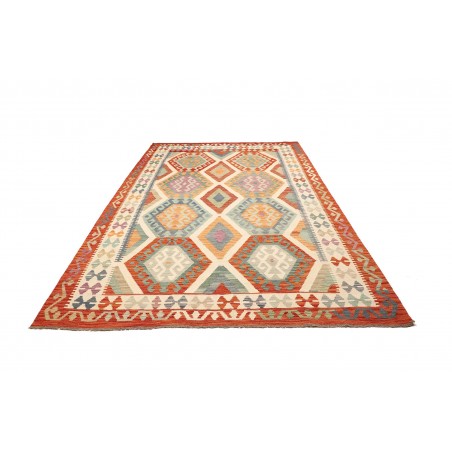 Tappeto Kilim Afghanistan marrone arancione 199x294