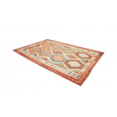 Tappeto Kilim Afghanistan marrone arancione 199x294