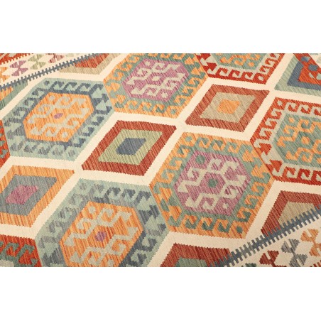 Tappeto Kilim Afghanistan marrone arancione 199x294