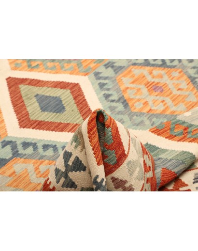 Tappeto Kilim Afghanistan marrone arancione 199x294