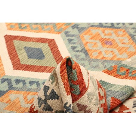 Tappeto Kilim Afghanistan marrone arancione 199x294