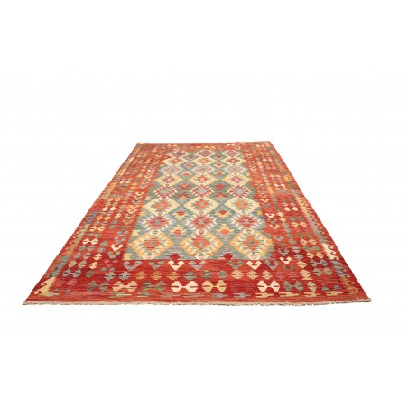 Tappeto Kilim Afghanistan marrone rosso 203x300