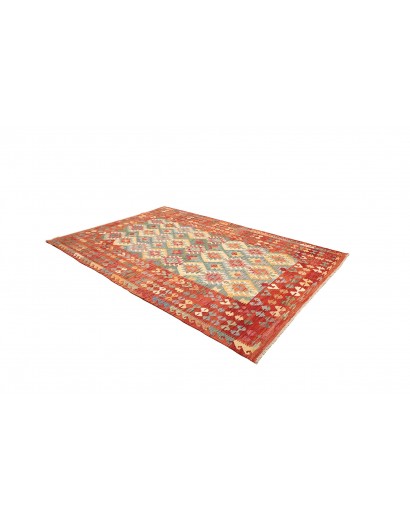 Tappeto Kilim Afghanistan marrone rosso 203x300
