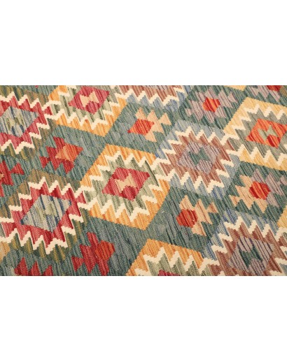 Tappeto Kilim Afghanistan marrone rosso 203x300