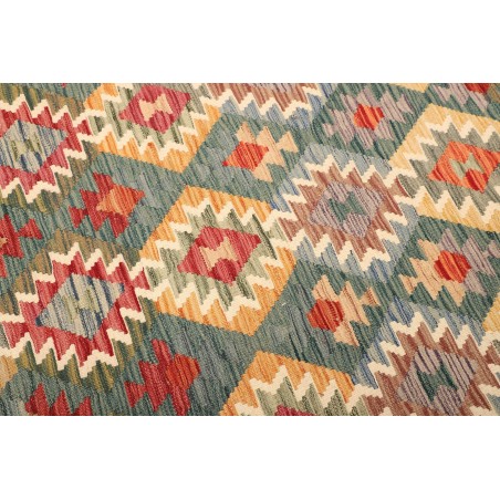Tappeto Kilim Afghanistan marrone rosso 203x300