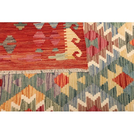 Tappeto Kilim Afghanistan marrone rosso 203x300