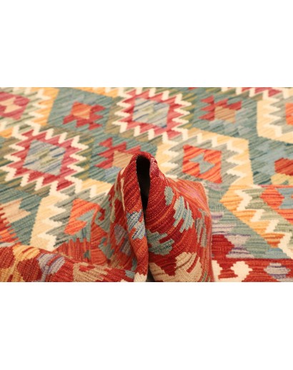 Tappeto Kilim Afghanistan marrone rosso 203x300