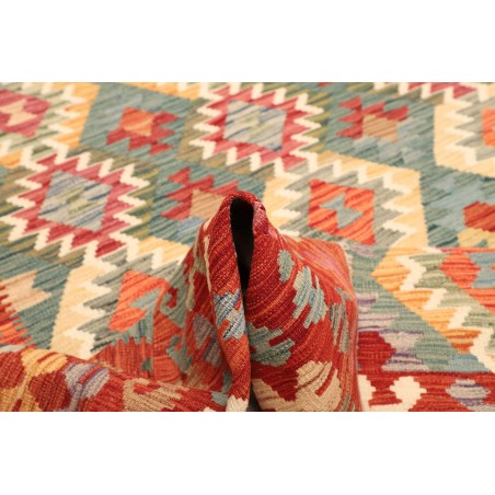 Tappeto Kilim Afghanistan marrone rosso 203x300