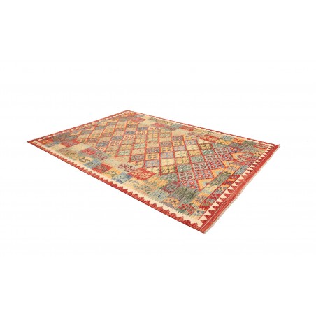 Tappeto Kilim Afghanistan marrone grigio 205x288