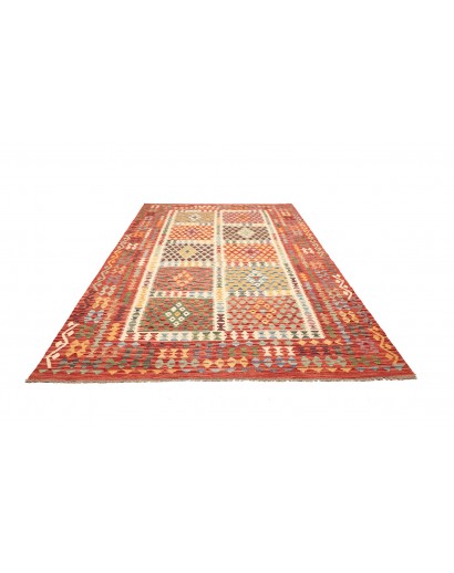 Tappeto Kilim Afghanistan marrone bianco 207x298