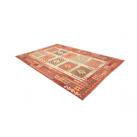 Tappeto Kilim Afghanistan marrone bianco 207x298