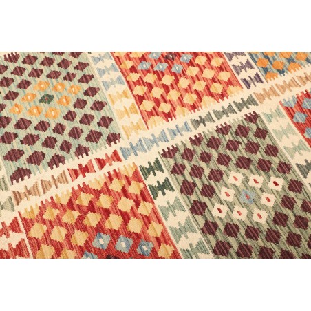 Tappeto Kilim Afghanistan marrone bianco 207x298