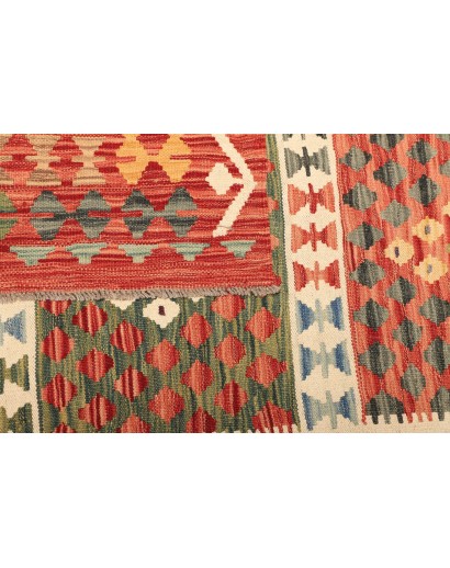 Tappeto Kilim Afghanistan marrone bianco 207x298