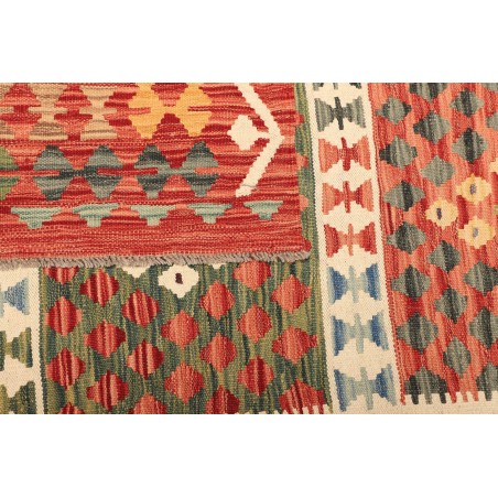 Tappeto Kilim Afghanistan marrone bianco 207x298
