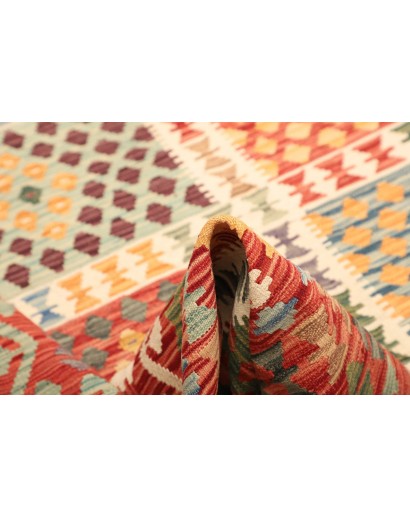 Tappeto Kilim Afghanistan marrone bianco 207x298