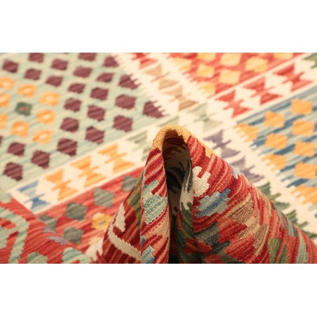 Tappeto Kilim Afghanistan marrone bianco 207x298