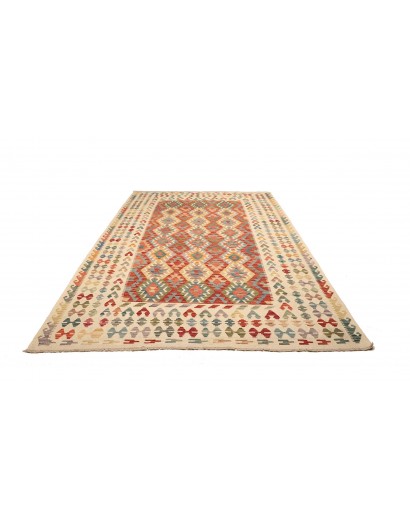Tappeto Kilim Afghanistan giallo arancione 210x298