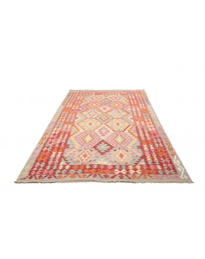 Tappeto Kilim Afghanistan beige giallo 169x253