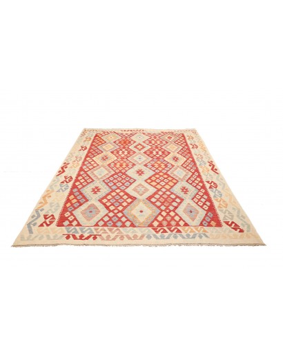 Tappeto Kilim Afghanistan beige arancione 183x245