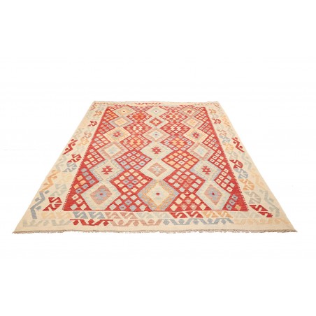 Tappeto Kilim Afghanistan beige arancione 183x245