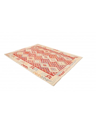Tappeto Kilim Afghanistan beige arancione 183x245