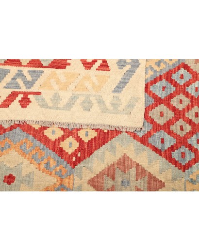 Tappeto Kilim Afghanistan beige arancione 183x245
