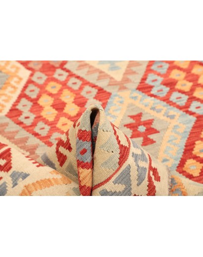 Tappeto Kilim Afghanistan beige arancione 183x245