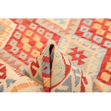 Tappeto Kilim Afghanistan beige arancione 183x245
