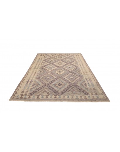 Tappeto Kilim Afghanistan azzurro bianco 186x239