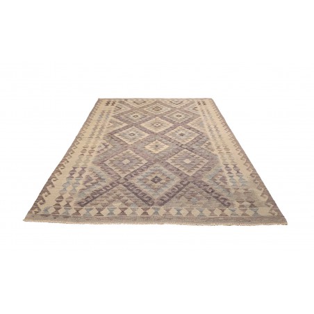 Tappeto Kilim Afghanistan azzurro bianco 186x239