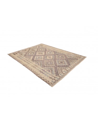 Tappeto Kilim Afghanistan azzurro bianco 186x239