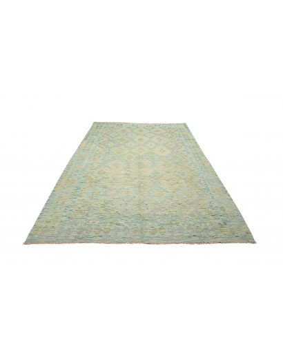 Tappeto Kilim Afghanistan azzurro grigio 180x266