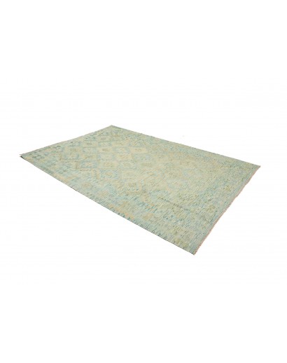 Tappeto Kilim Afghanistan azzurro grigio 180x266